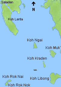 Map of Dive Sites of Thailand