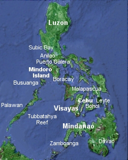 Diving Map of the Philippines