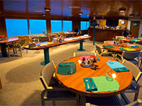 Dining room on liveaboard