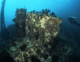 The Maldives, wreck foredeck