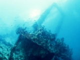 The Maldives, wreck superstructure