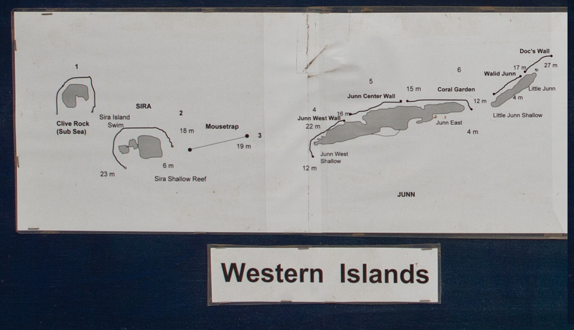 Dive Site Map of Western Daymaniyat Islands 